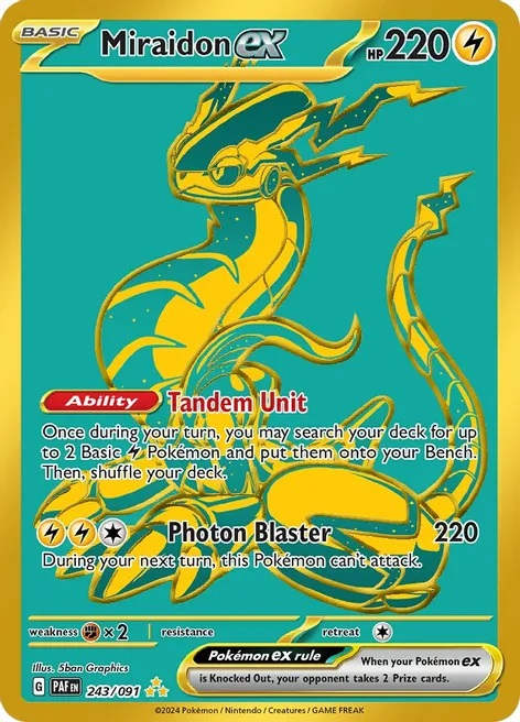 Miraidon ex Paldean Fates card